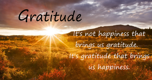 Gratitude Is Key To Being Happy.